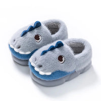 Chausson Dinosaure Enfant Gris