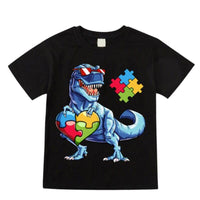 T-shirt Dinosaure Puzzle Enfant