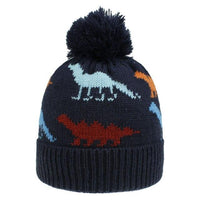 Bonnet Dinosaure Enfant Pompom Noir