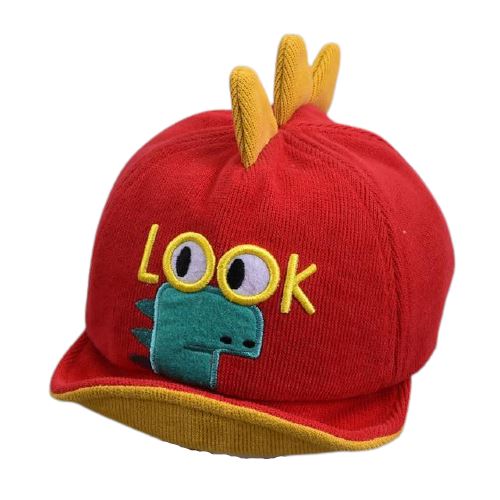 Casquette Dinosaure <br>Bébé</br> Look Rouge