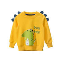 Pull Jaune Dinosaure Enfant « Hug Me » / « Fait moi un câlin »