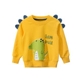 Pull Jaune Dinosaure Enfant « Hug Me » / « Fait moi un câlin »